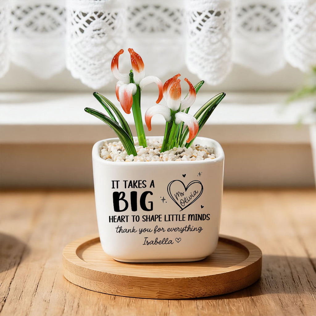Teachers Make Dreams Bloom - Personalized Glass Birth Month Flower
