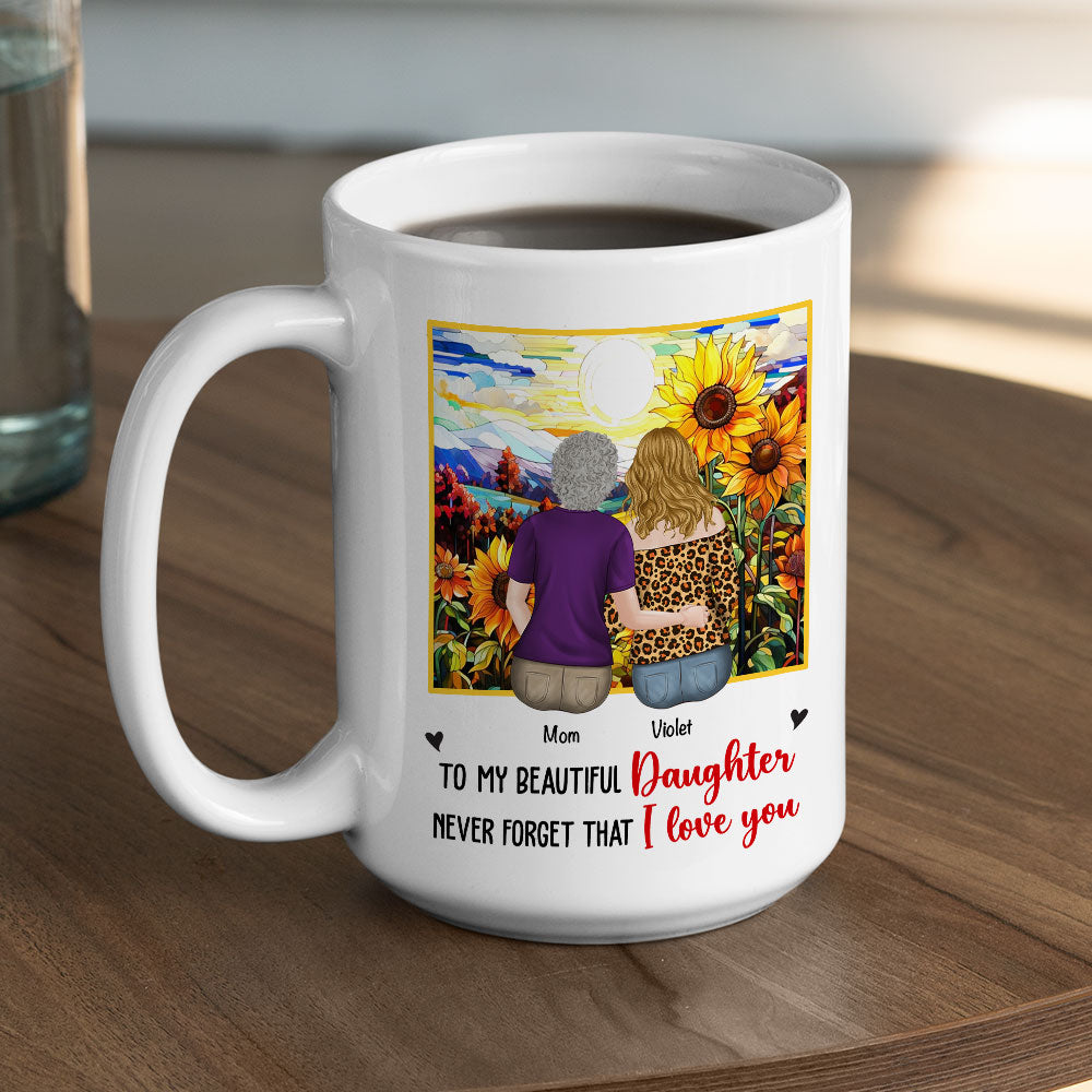 Custom Christmas & Birthday Gift for Mom • Never Forget I Love You - Personalized Coffee Mug