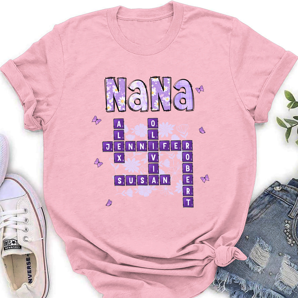 Custom Mother's Day Gift for Mom & Grandma • Love Being Gigi Crossword - Personalized Shirt