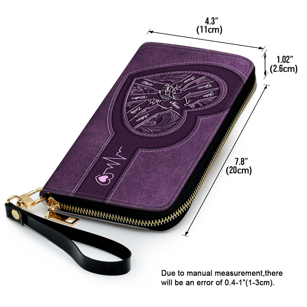 Hold My Hand - Personalized Leather Wallet