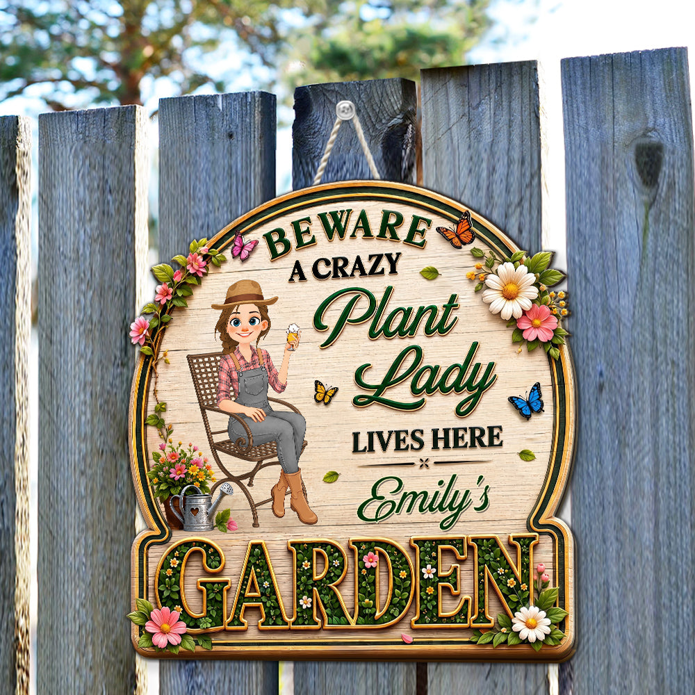 Custom 3D Home & Wall Decor, Birthday & Christmas Gift • Just The Stylized Lady - Personalized 3D Effect Wood Sign