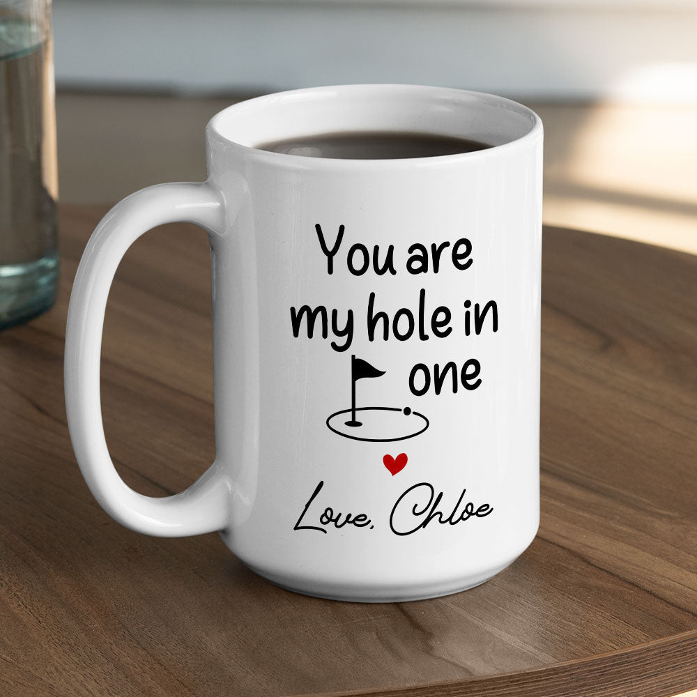 Custom Anniversary Keepsake Gifts For Couple • My Hole In One - Personalized Coffee Mug