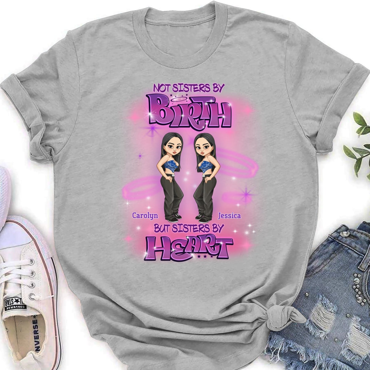 Custom Best Friend, Christmas & Birthday Friendship Keepsake Gift • Sister By Heart - Personalized Shirt