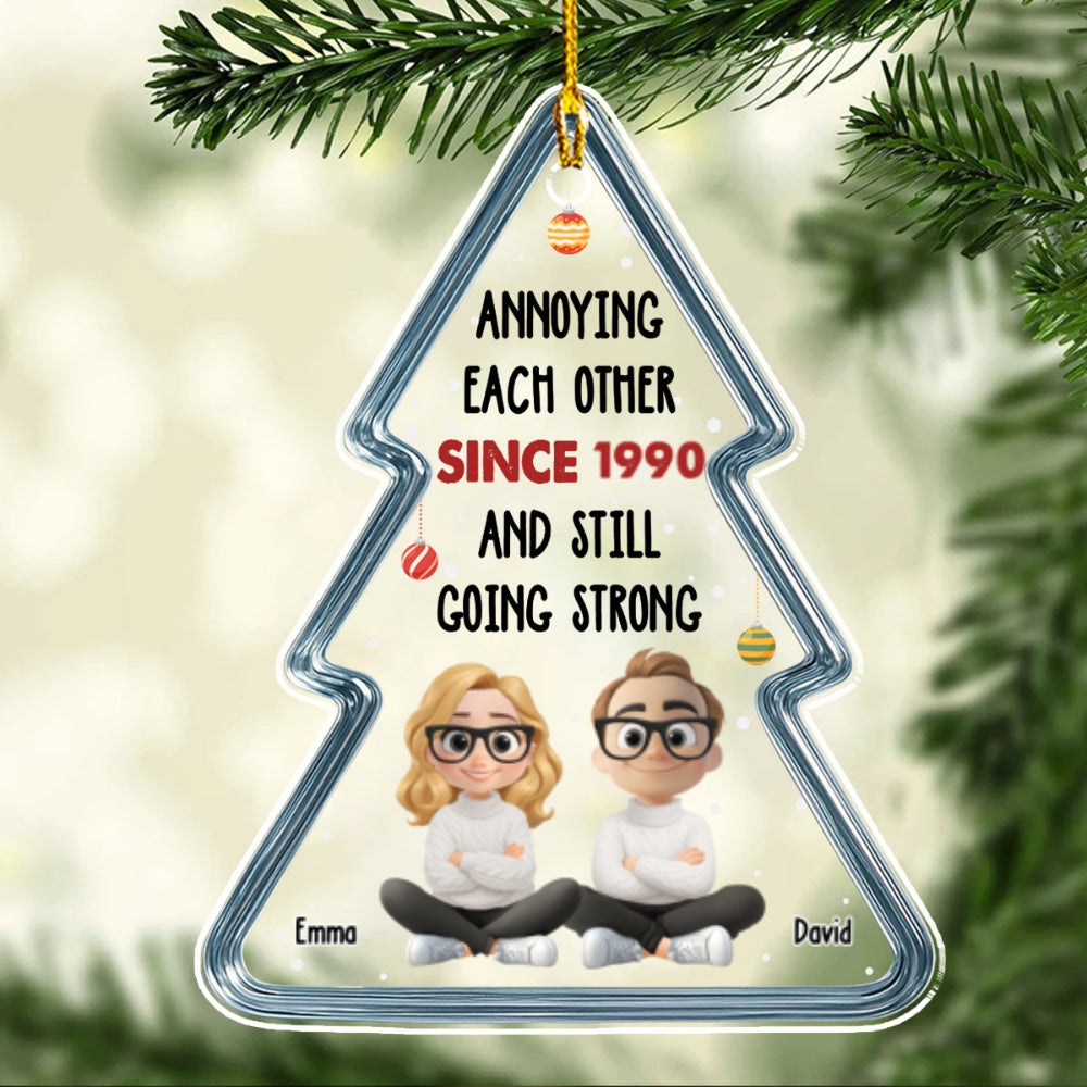 Custom Couple Christmas Ornament, Anniversary Gift •  Still Going Strong - Personalized Acrylic Ornament