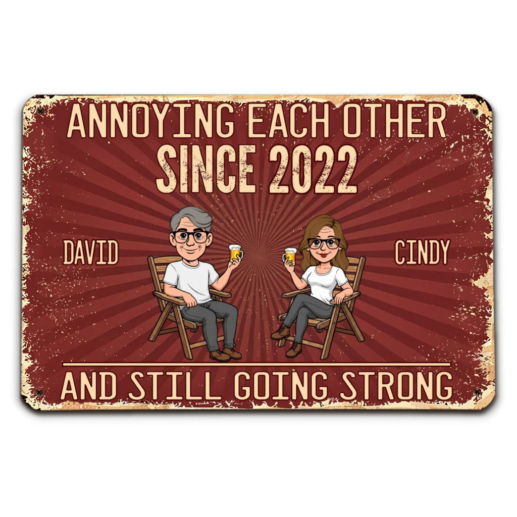 Custom Couple Anniversary Wall Decor Keepsake Gift • Our Love Forever - Personalized Metal Sign