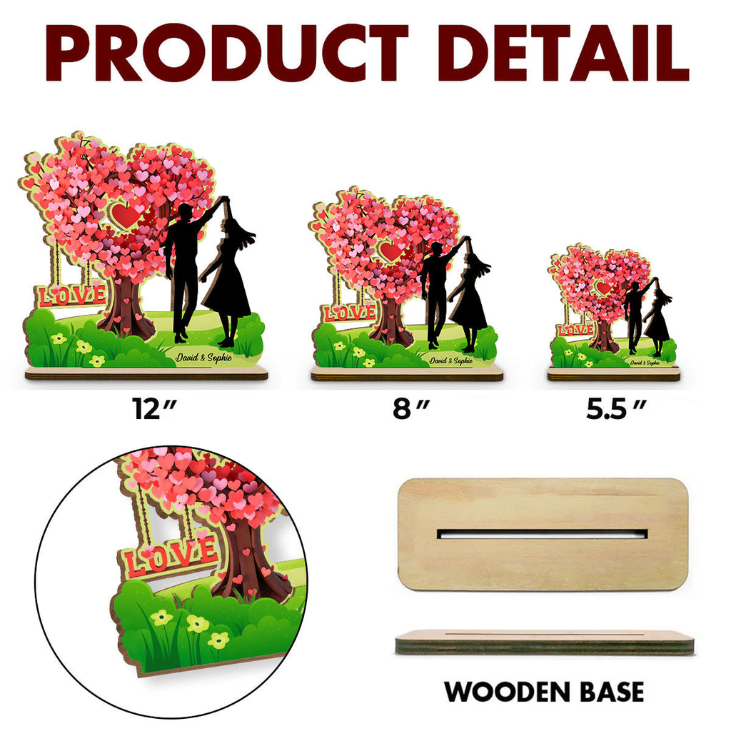 Custom Couple's Decor, Anniversary & Wedding Gift • You Are My Everything - Personalized 2-Layer Wood Plaque With Flat Base