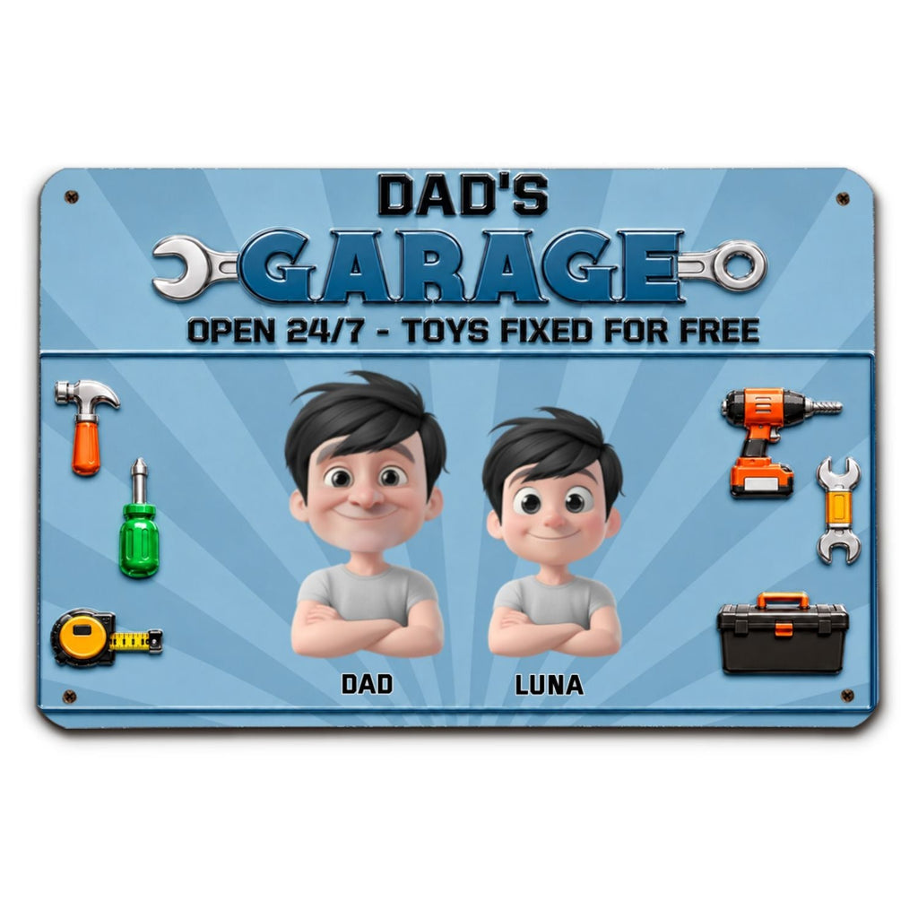 Custom Home & Wall Decor, Birthday & Christmas Gift • Open Only For My Kids - Personalized 3D Inflated Effect Metal Sign