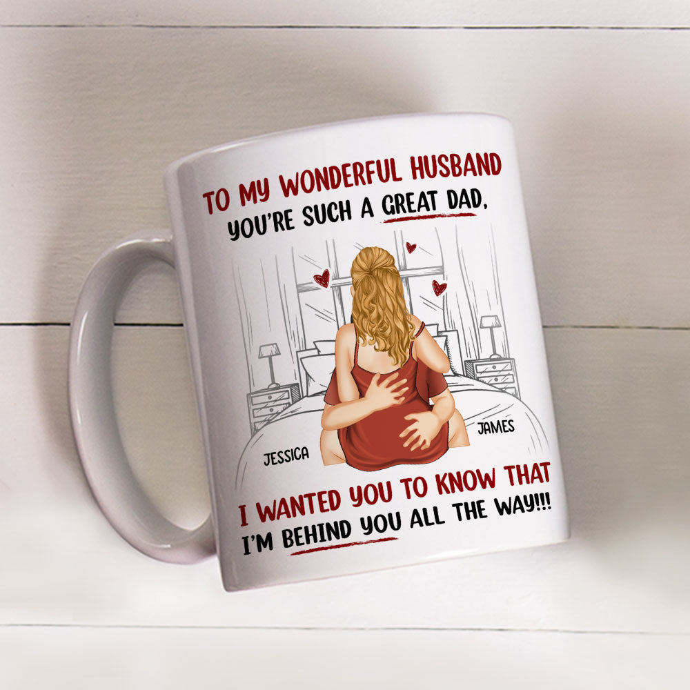 Custom Anniversary Keepsake Gifts For Couple • Right Behind You Always - Personalized Coffee Mug