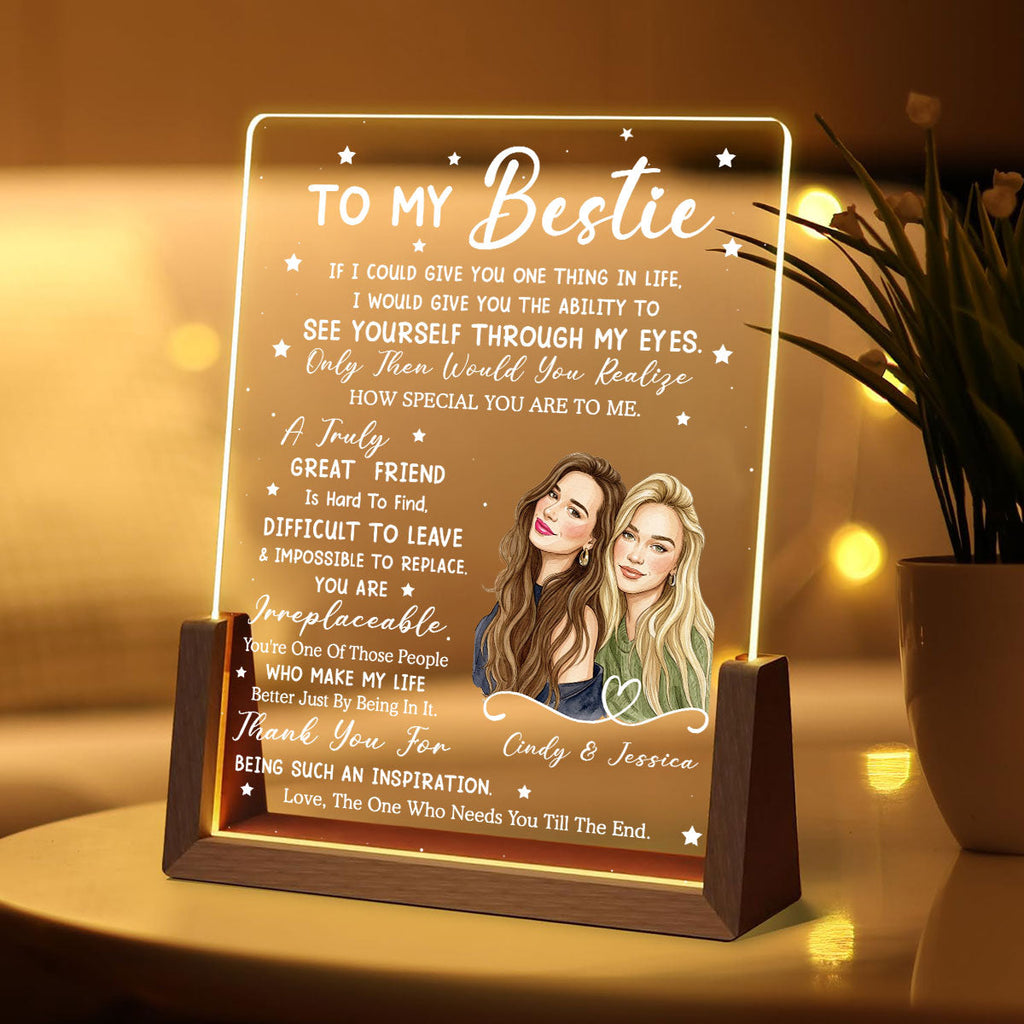 Custom Photo Gift for Best Friends, Sister, Birthday & Christmas • You Mean So Much - Personalized Night Light