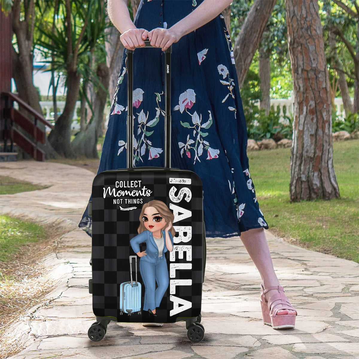 Travel Is My Therapy - Personalized Luggage Cover