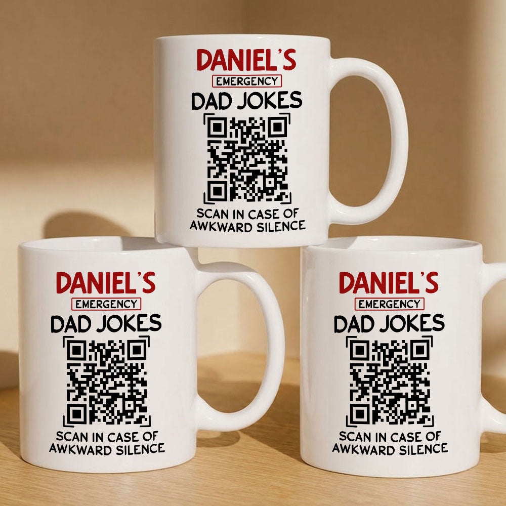Custom Best Friend, Christmas & Birthday Friendship Keepsake Gift • Emergency Dad Joke - Personalized Coffee Mug