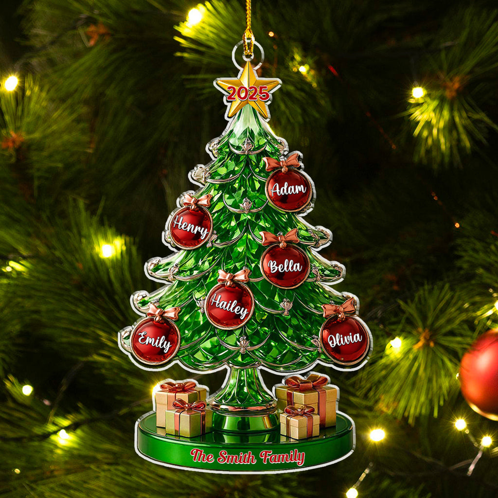 Custom Family Ornament, Christmas Gift for Family Members •  This Day Our Family - Personalized Acrylic Ornament
