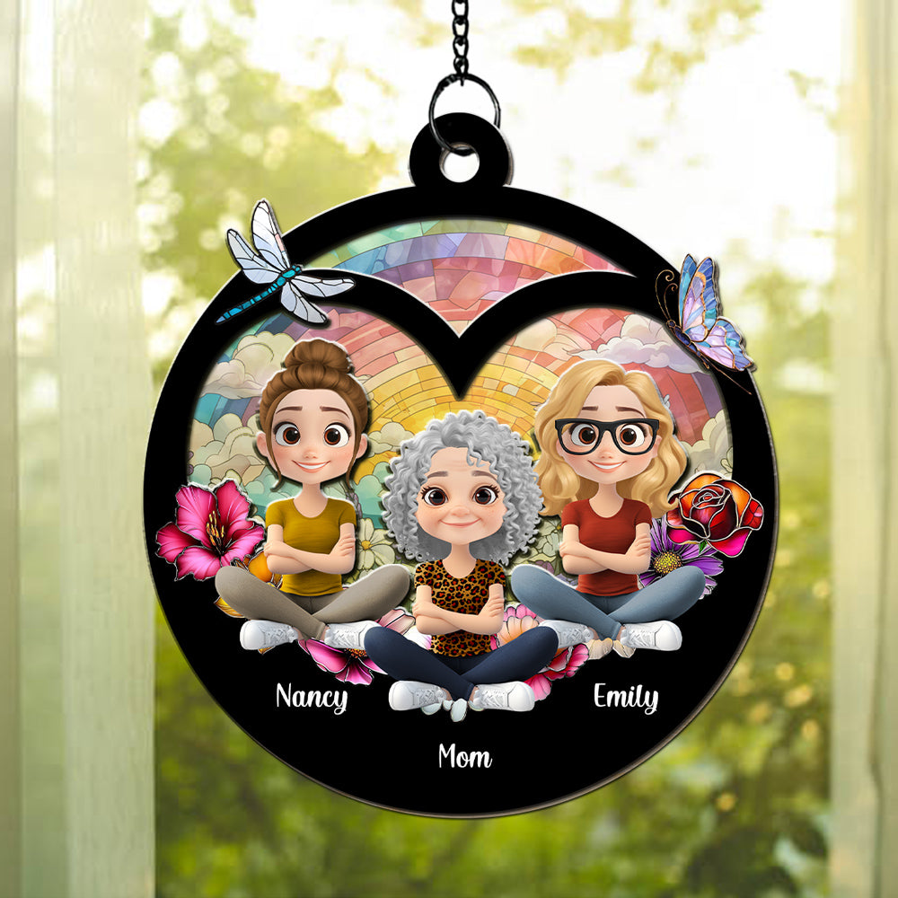 Custom Hanging Decor for Mom Daughter, Mother's Day Gifts • Together Forever - Personalized Suncatcher