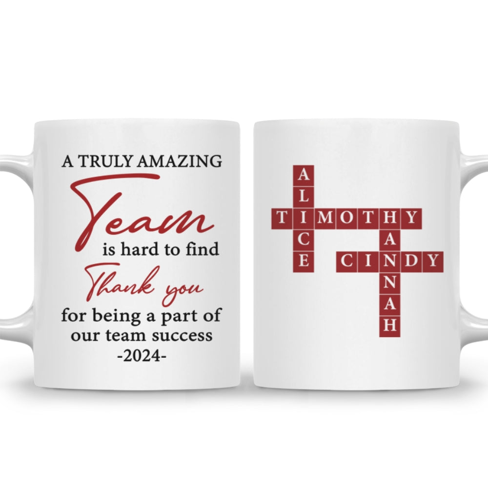 Custom Coworker, Christmas & Birthday Team Appreciation Gift • A Truly Amazing Team - Personalized Coffee Mug