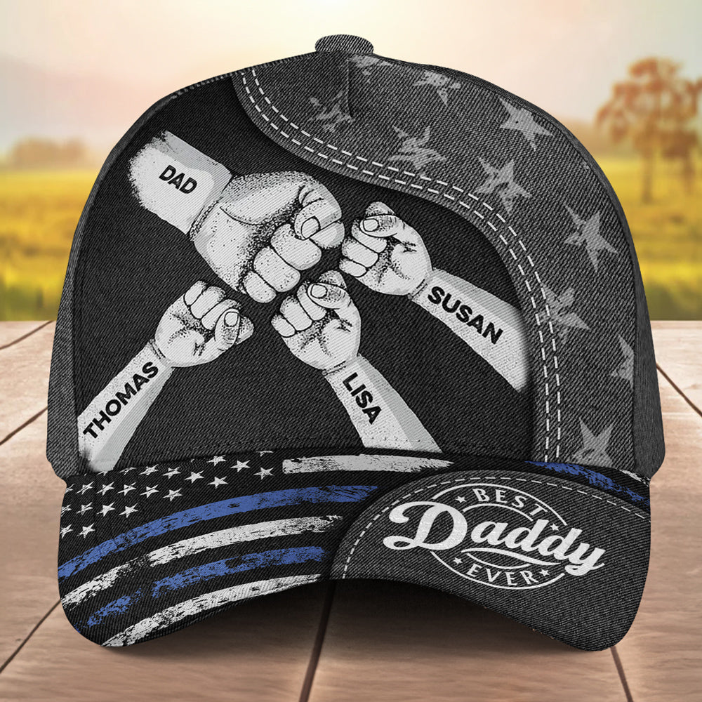 The Power Of Grandpa Comes From Love - Personalized Classic Cap