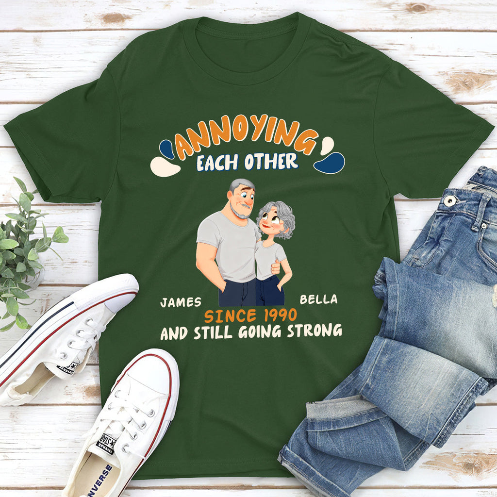 Custom Anniversary Keepsake Gifts For Couple • Caricature Love Couple - Personalized Shirt