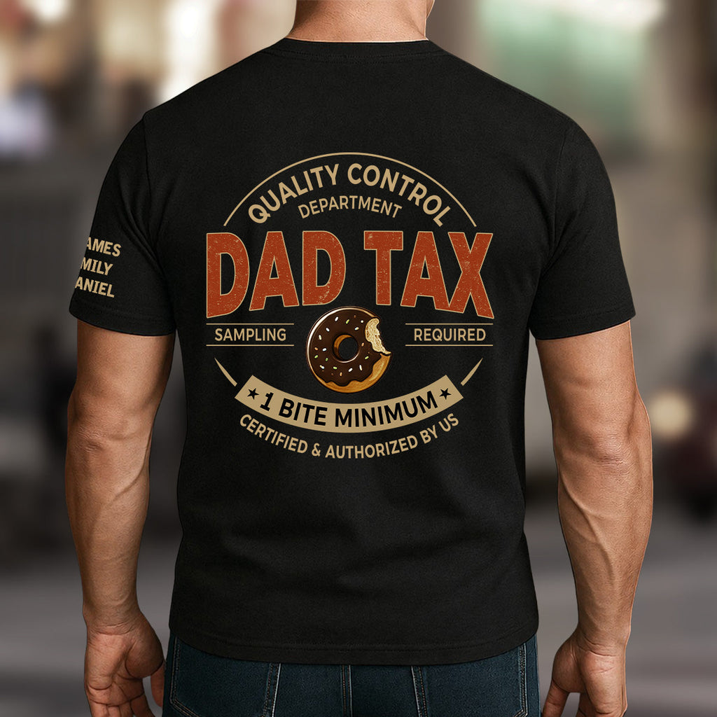 Custom Father's Day, Special Gift for Dad & Grandpa • One Bite Minimum - Personalized Shirt With Design On Sleeve