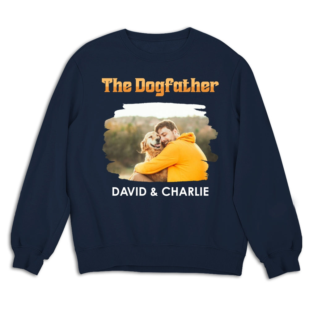 Custom Photo Christmas & Birthday Keepsake Gift • The Dogfather Retro Photo - Personalized Shirt