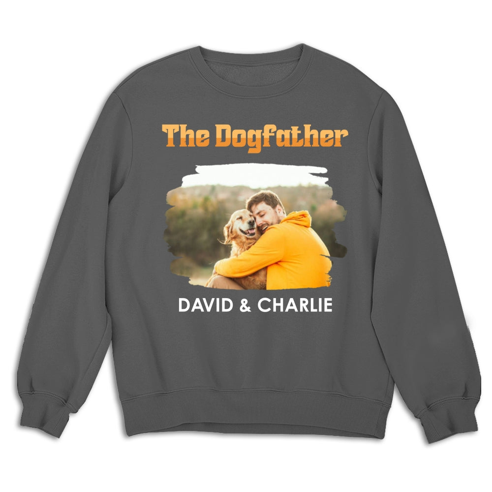 Custom Photo Christmas & Birthday Keepsake Gift • The Dogfather Retro Photo - Personalized Shirt