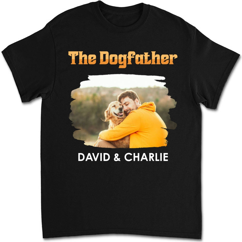 Custom Photo Christmas & Birthday Keepsake Gift • The Dogfather Retro Photo - Personalized Shirt