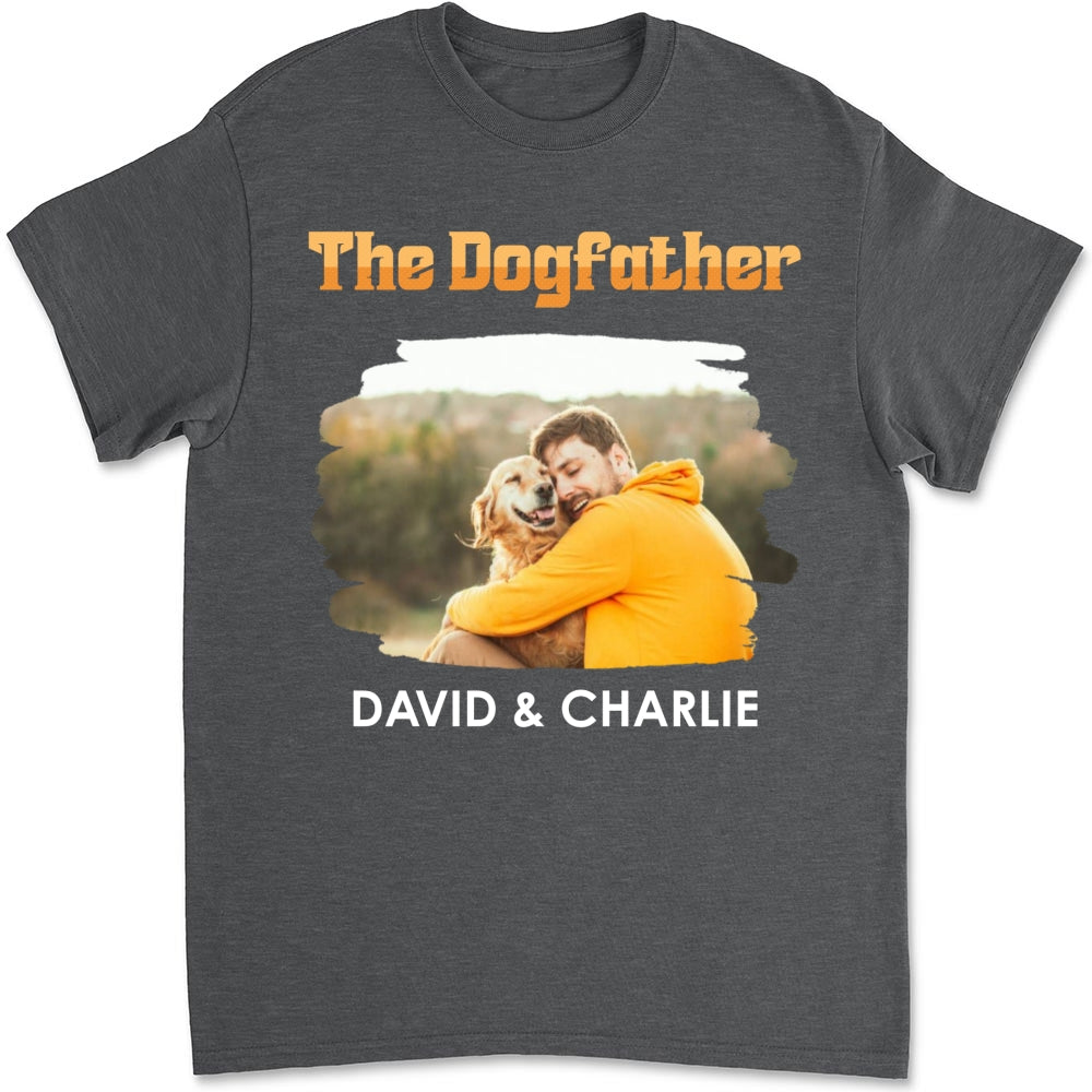 Custom Photo Christmas & Birthday Keepsake Gift • The Dogfather Retro Photo - Personalized Shirt