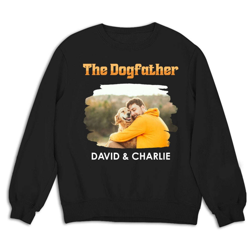 Custom Photo Christmas & Birthday Keepsake Gift • The Dogfather Retro Photo - Personalized Shirt