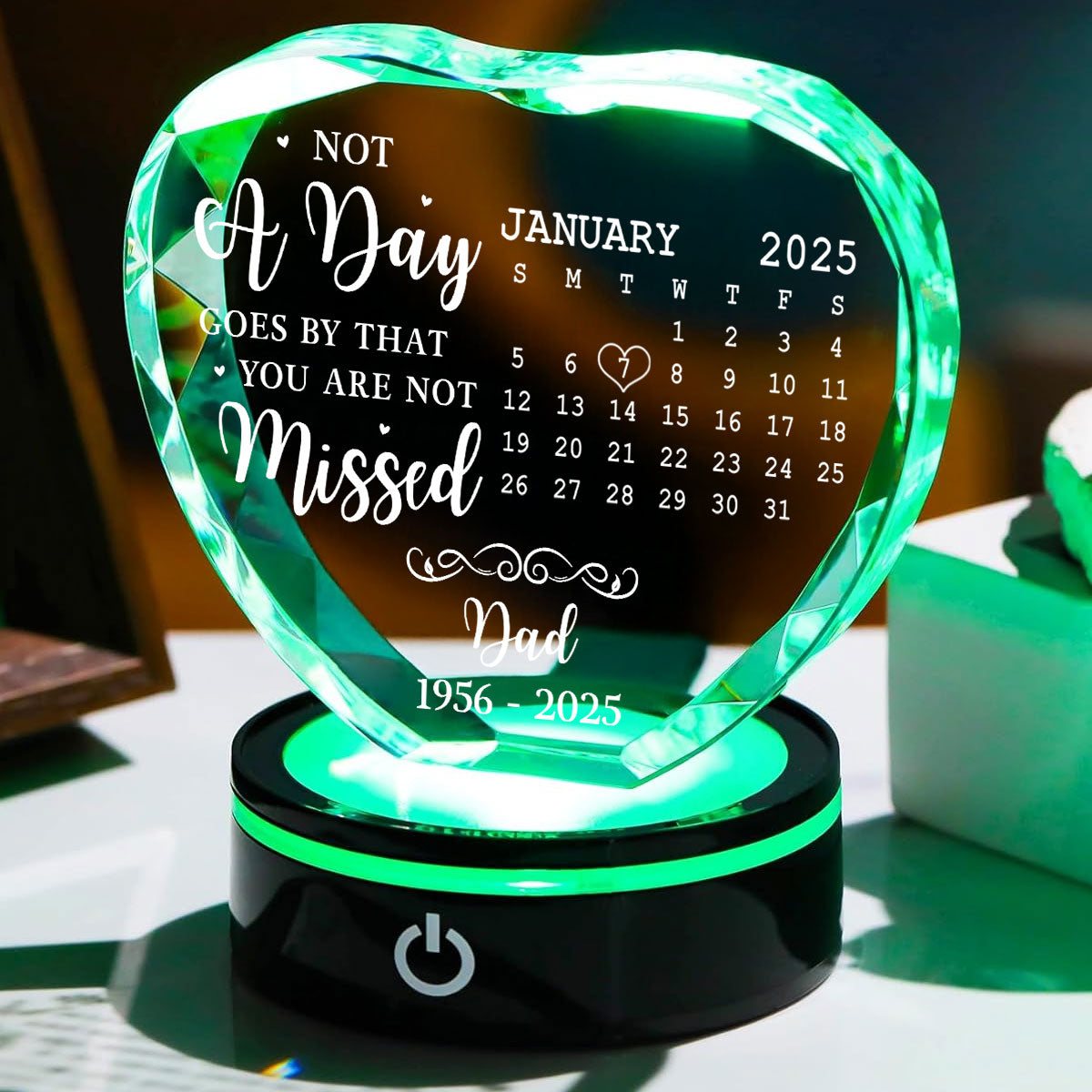Miss You - Personalized Crystal Led Light