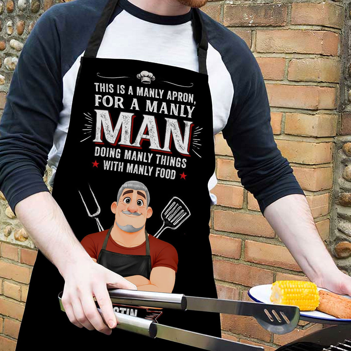 Grill Like A Man - Personalized Apron