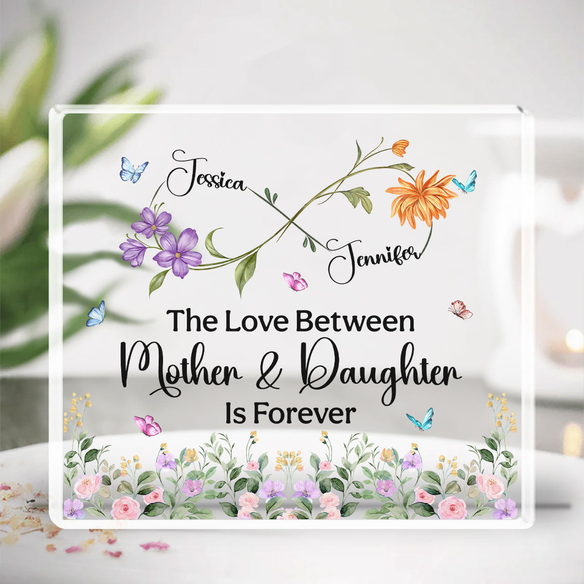 Custom Mother's Day Decor, Gift for Mom & Grandma • Mom Forever Be My Friend - Personalized Acrylic Plaque