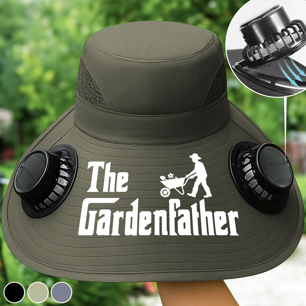 The Gardenfather - Personalized Solar Fan Hat