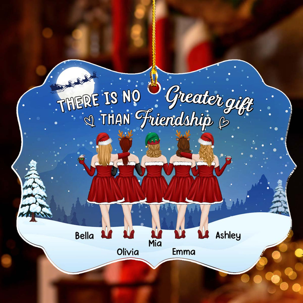 Custom Friendship Christmas Ornament, Best Friend Gift •  Beautiful Friendship - Personalized Acrylic Ornament