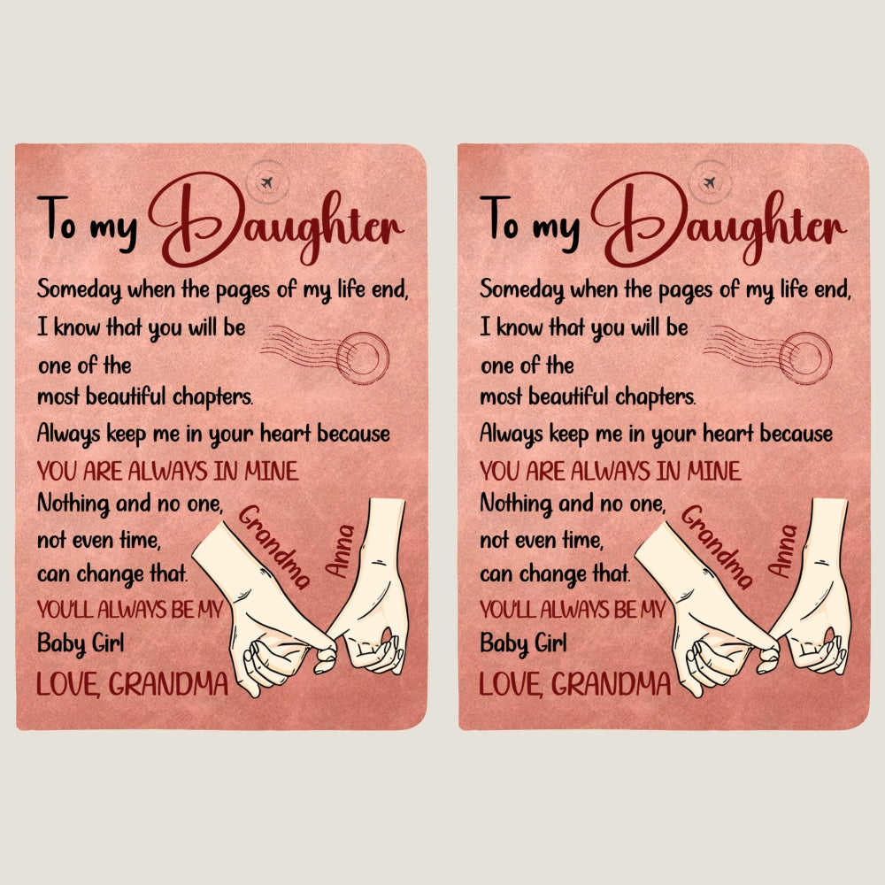 Custom Stationery Gifts For Daughter, Son, Grandchild • The Most Beautiful Chapters - Personalized Leather Journal