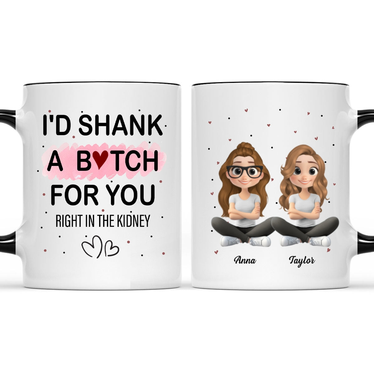 Custom Best Friend, Christmas & Birthday Friendship Keepsake Gift • Best Besties - Personalized Accent Mug