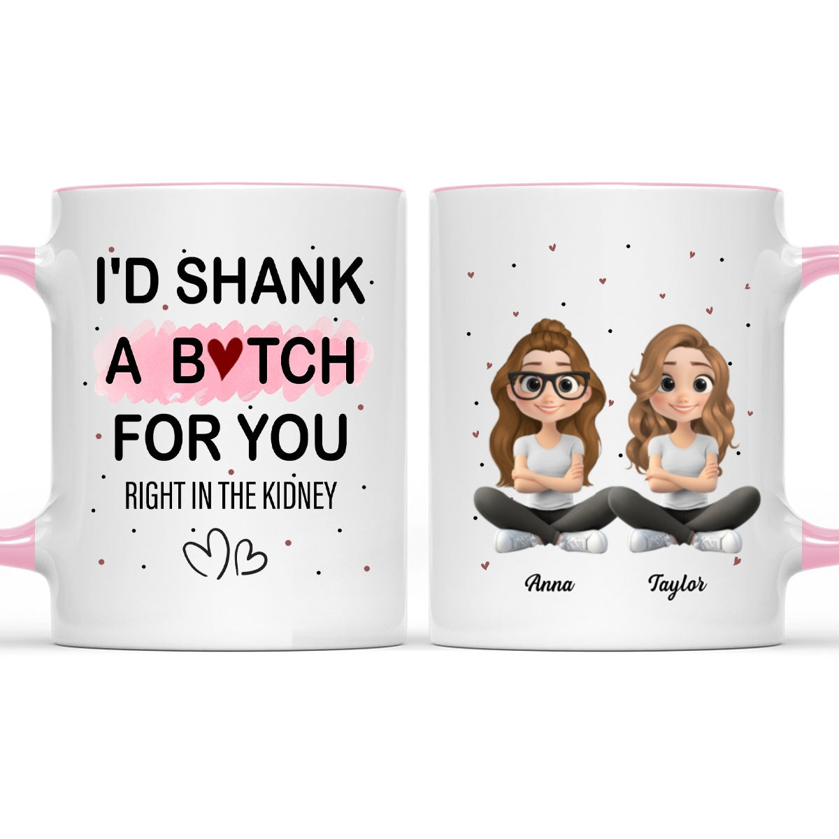 Custom Best Friend, Christmas & Birthday Friendship Keepsake Gift • Best Besties - Personalized Accent Mug