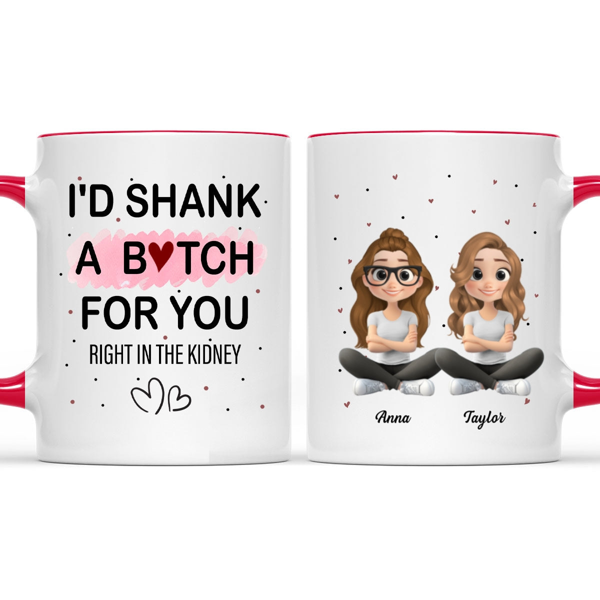 Custom Best Friend, Christmas & Birthday Friendship Keepsake Gift • Best Besties - Personalized Accent Mug