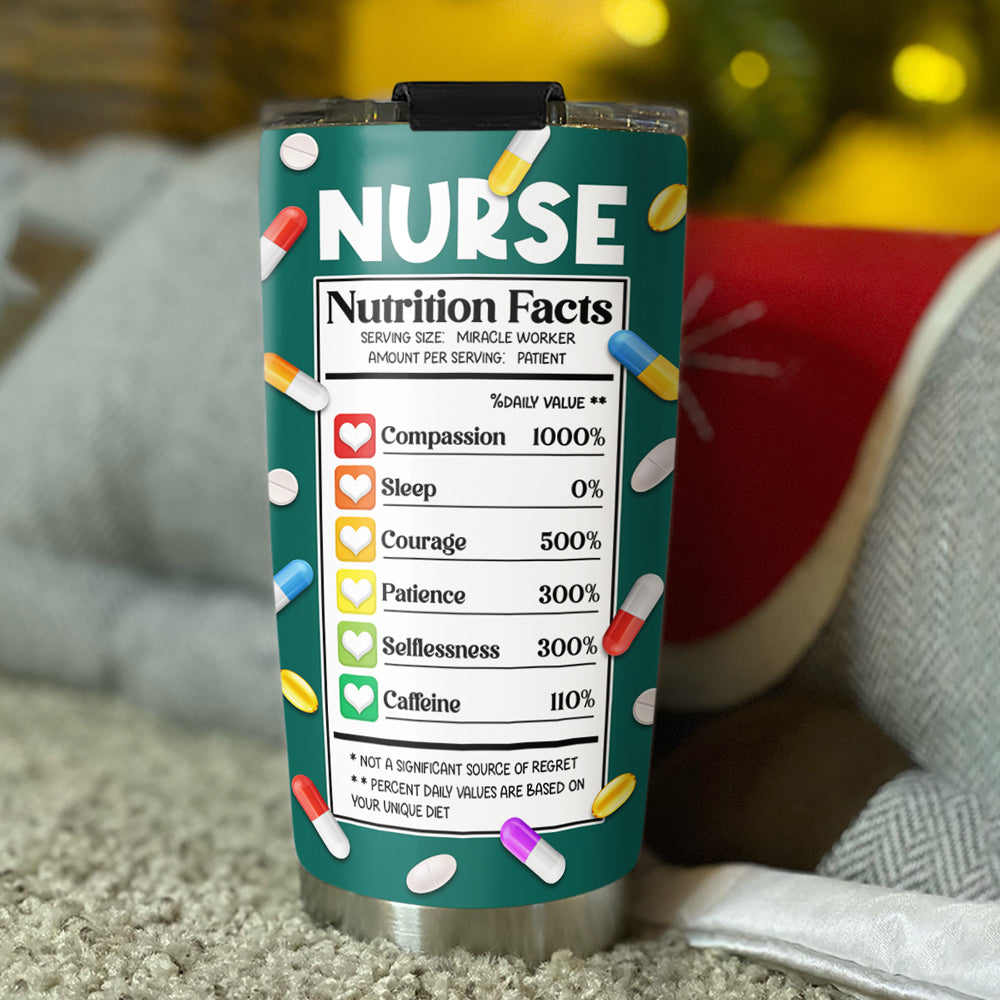 Nurse Nutrition Facts - Personalized Tumbler