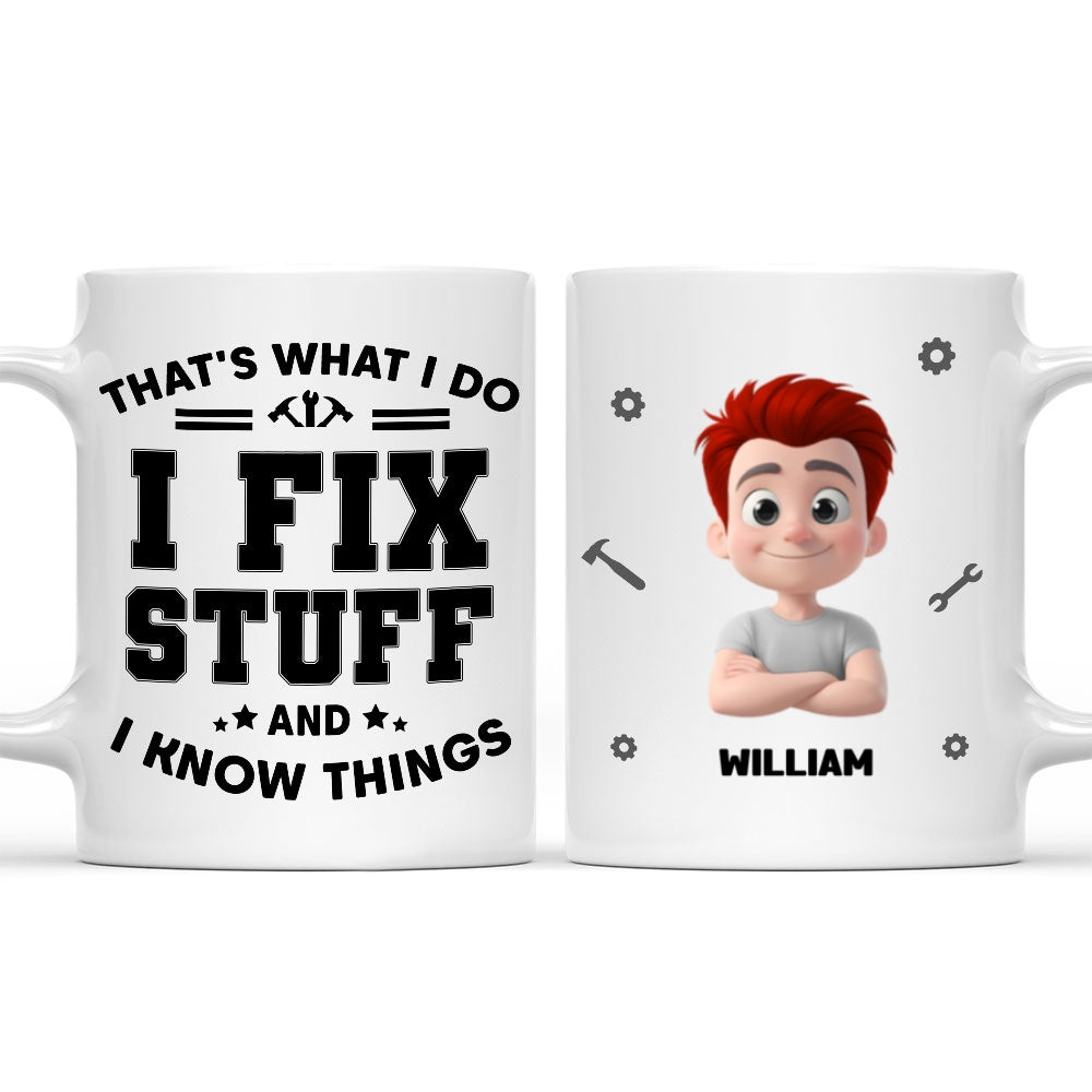Custom Father's Day, Special Gift for Dad & Grandpa • What I Do - Personalized Coffee Mug