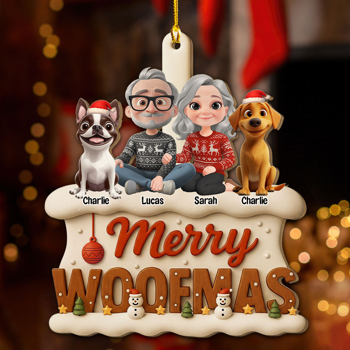 Custom Keepsake Christmas Ornament •  Just Want To Be Lazy - Personalized 3D Effect Wood Ornament