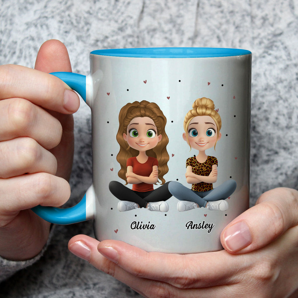 Custom Best Friend, Christmas & Birthday Friendship Keepsake Gift • Best Besties - Personalized Accent Mug