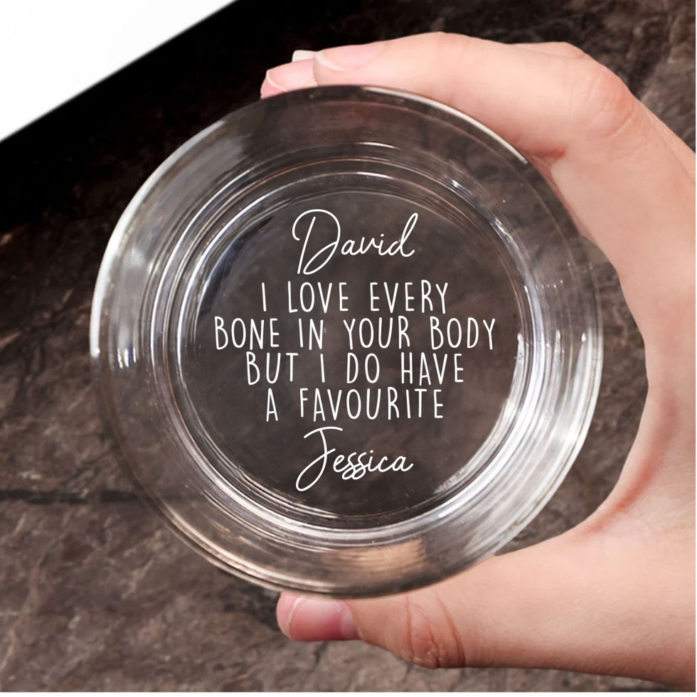 Custom Christmas Anniversary Birthday Drinkware Gifts for Husband • Every Part Of You Loved - Personalized Engraved Whiskey Glass