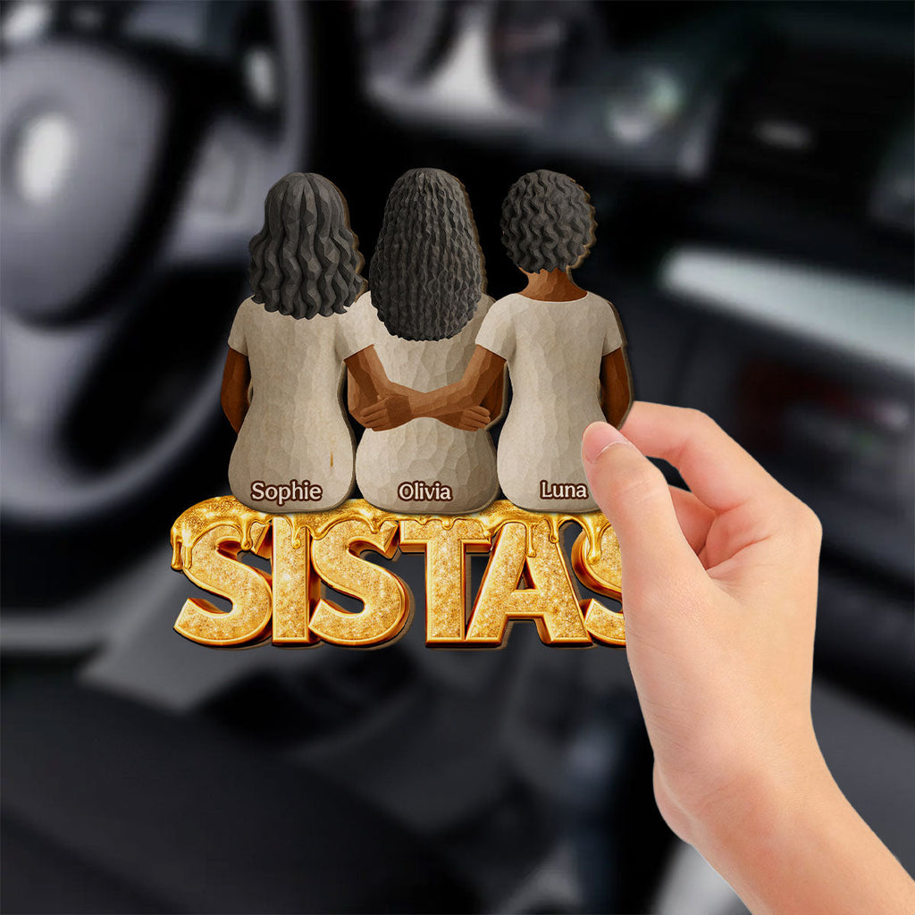 Sistas Sisters - Personalized Car Visor Clip