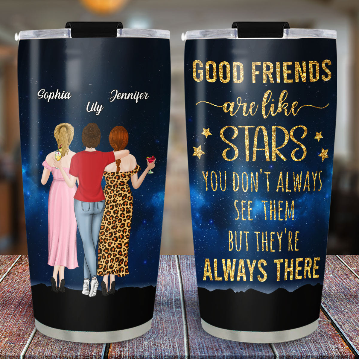 Custom Christmas Birthday Gifts For Best Friend • Good Friends - Personalized Tumbler
