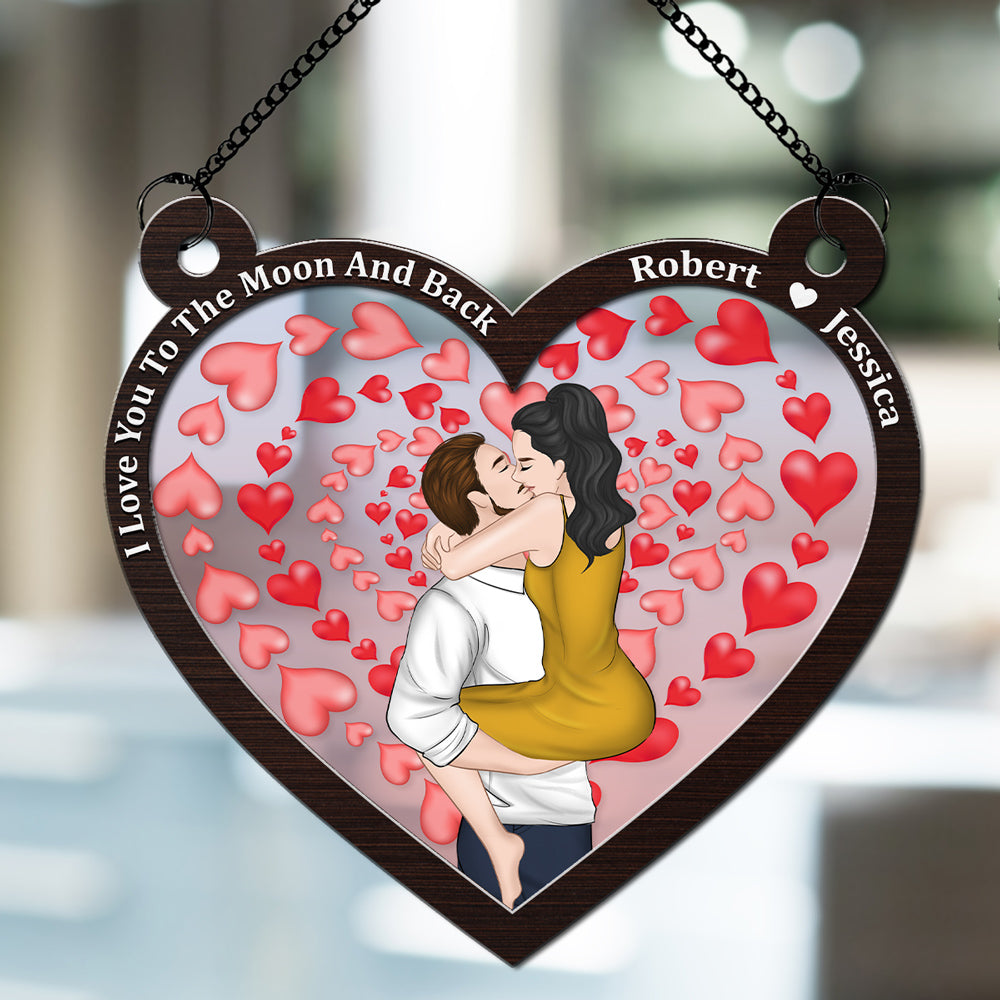 Custom Couple Hanging Decor, Anniversary Valentine's Day Gifts • You And Me We Got This - Personalized Suncatcher
