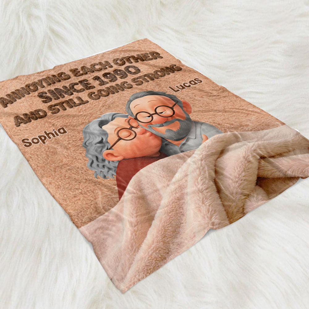 Annoying Each Other - Personalized Fleece Blanket