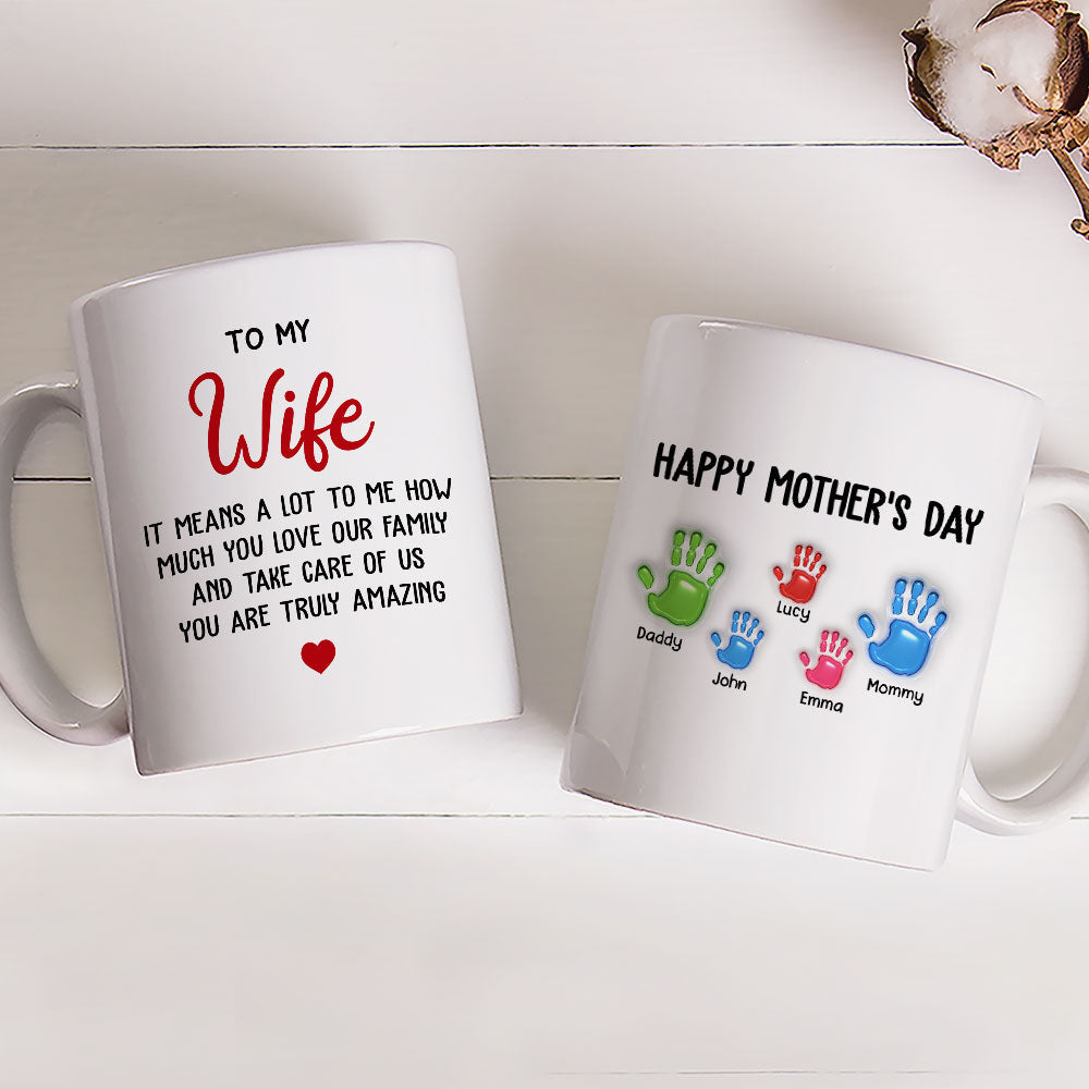 Custom Anniversary Keepsake Gifts For Couple • Amazing Wife - Personalized 3D Inflated Effect Mug