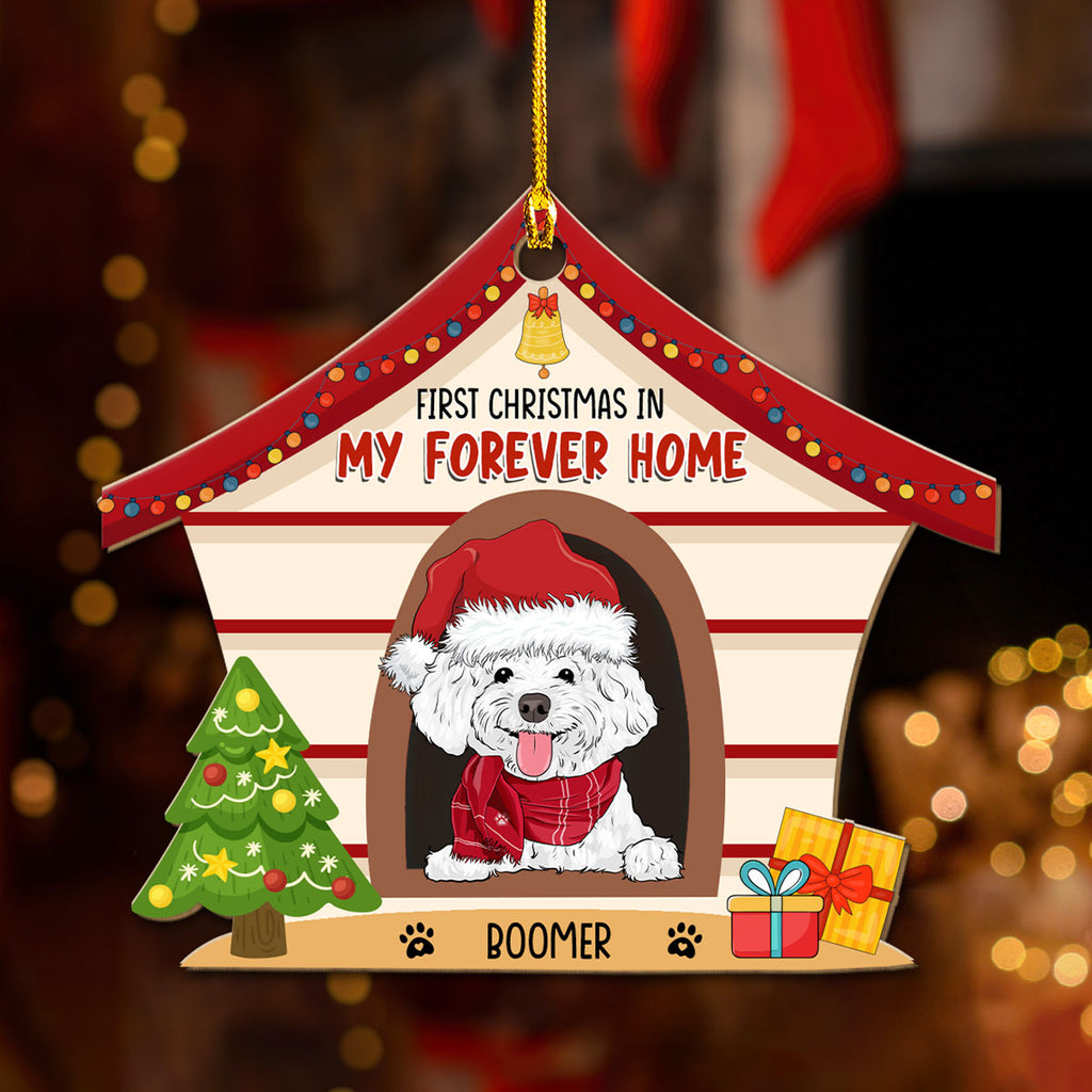 Custom Keepsake Christmas Ornament •  My Forever Home - Personalized Wood Ornament
