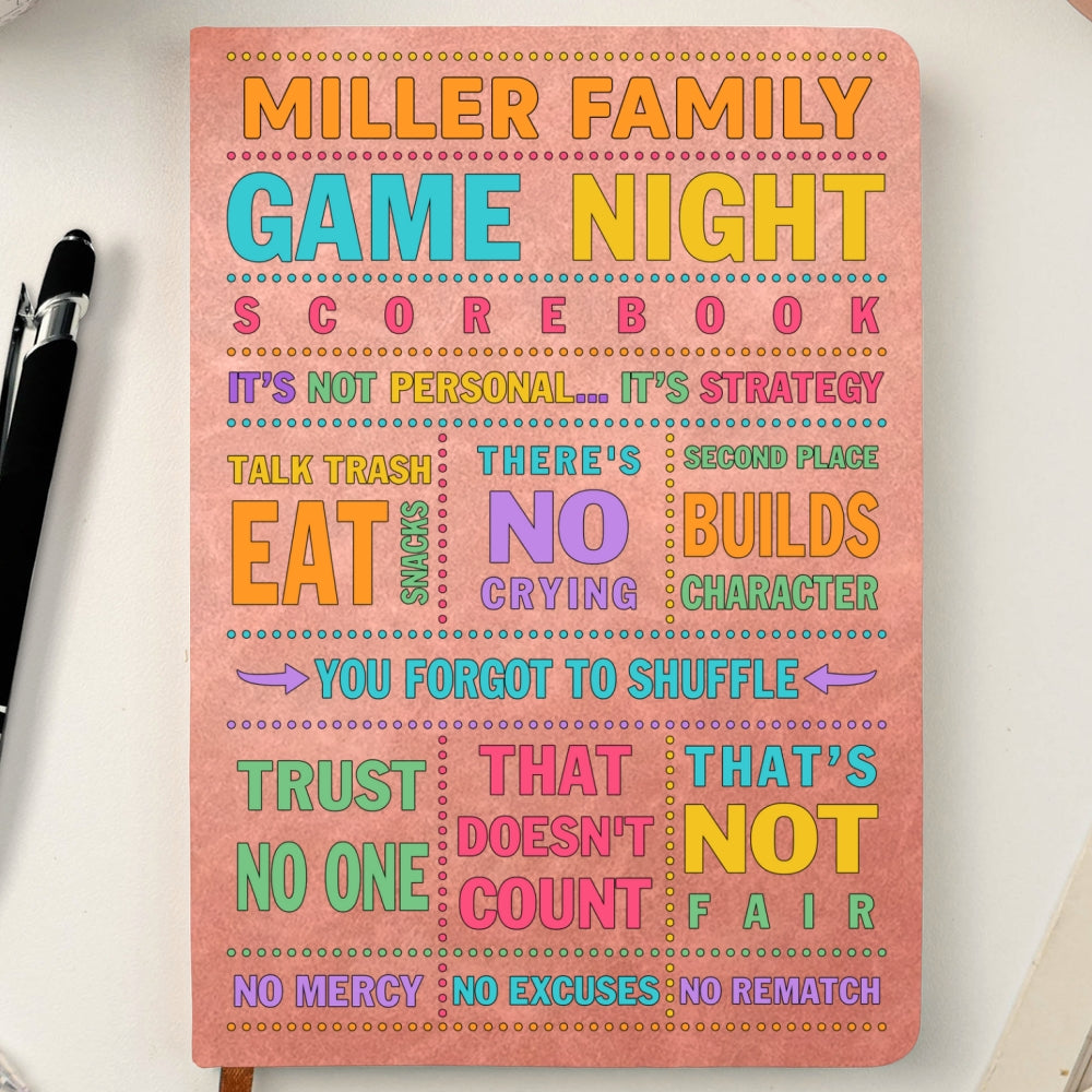 Game Night With Us - Personalized Leather Journal