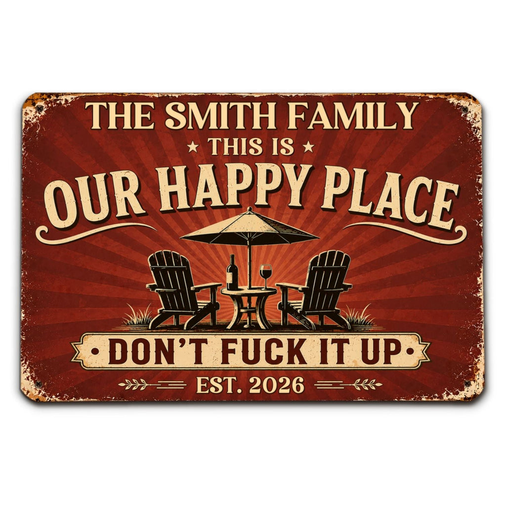 Custom Home & Wall Decor, Birthday & Christmas Gift • Best Place - Personalized Metal Sign