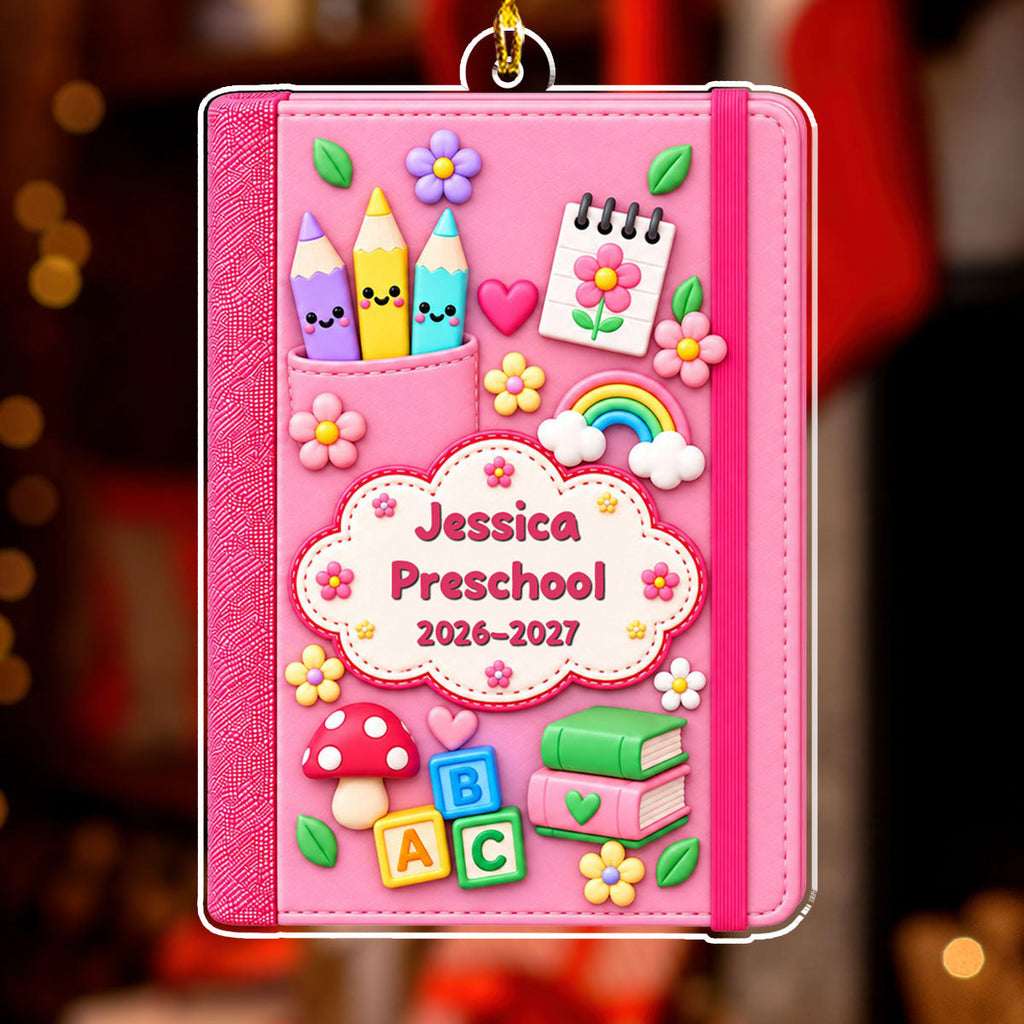 Custom Family Ornament, Christmas Gift for Family Members •  Little Scholar - Personalized Acrylic Ornament
