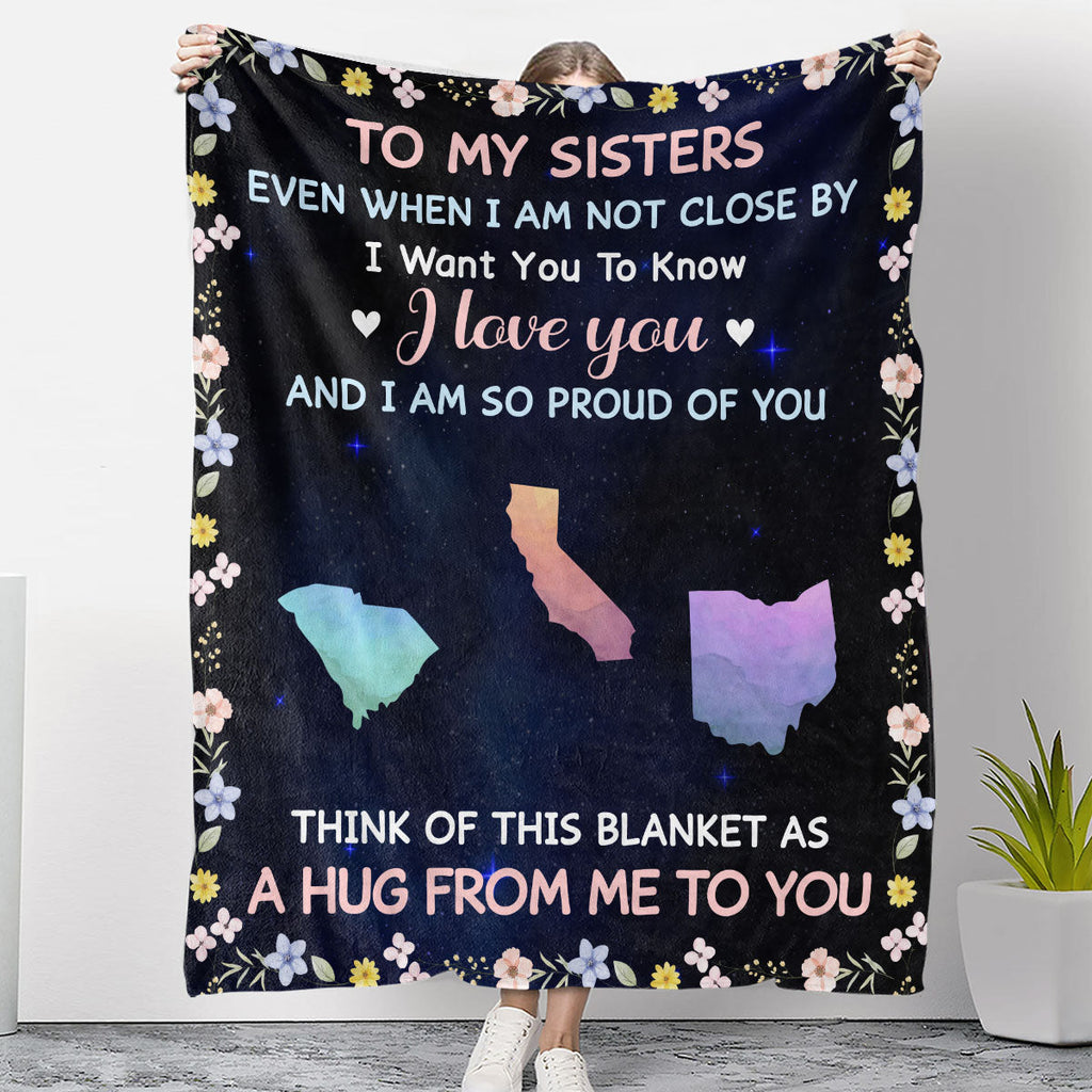 A Hug From Me To You - Personalized Fleece Blanket